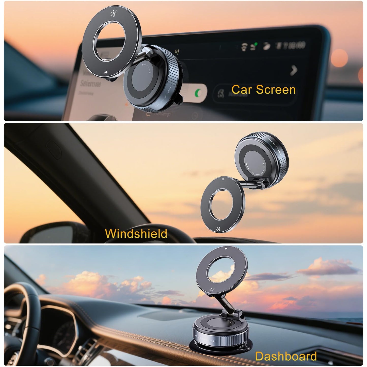 Premium Magnetic Vacuum Phone Holder ā 360° Foldable Mount for Car, Mirror & Desk | Compatible with All Smartphones
