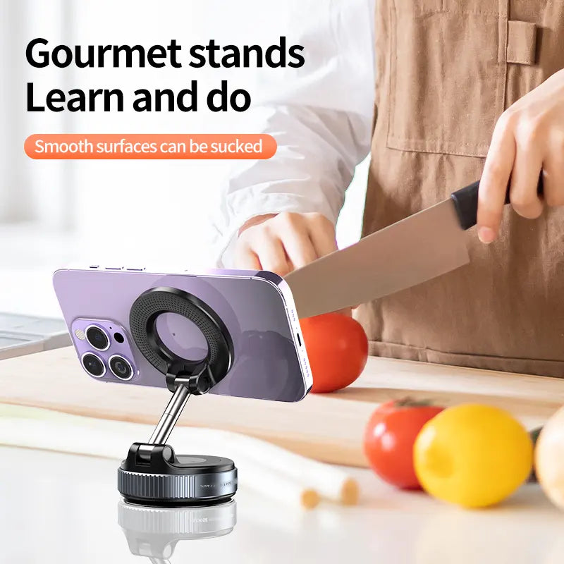 Premium Magnetic Vacuum Phone Holder ā 360° Foldable Mount for Car, Mirror & Desk | Compatible with All Smartphones