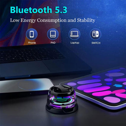 Orvix G200 Magnetic Bluetooth Speaker – Portable Mini Speaker with RGB Lights, 3D Surround Sound & iPhone Stand